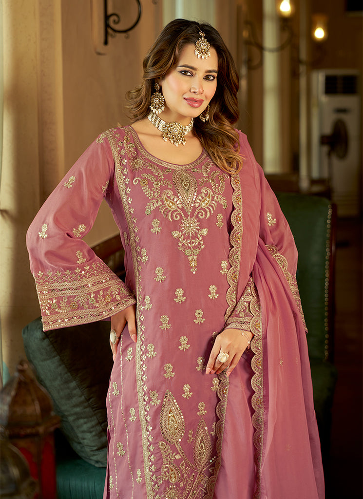 Buy Rose Pink Pant Suit In Canada