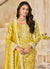 Buy Yellow Pant Style Suit For Mehendi Function In USA