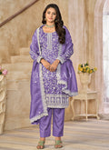 Buy Traditional Purple Pant Style Salwar Suit