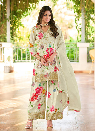 Off White Pant Style Suit