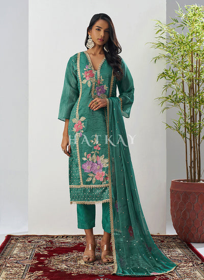 Teal Blue Pant Style Suit