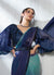 Buy Navy Blue Party Wear Sari In USA