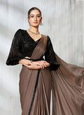 Buy Brown Designer Saree In USA