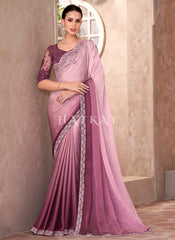 Pink Ombré Wedding Saree 