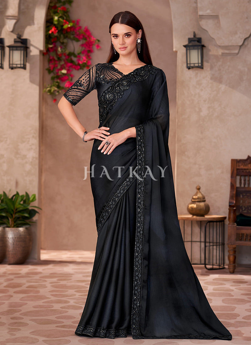 Black Wedding Saree