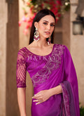 Buy Beautiful Purple Saree In UK
