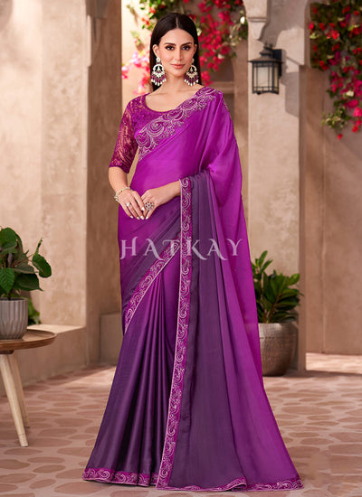 Purple Wedding Saree