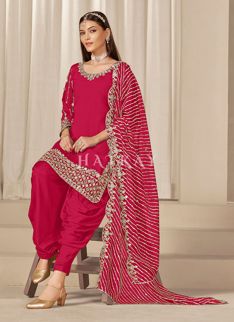 Pink Punjabi Salwar Kameez for Wedding

