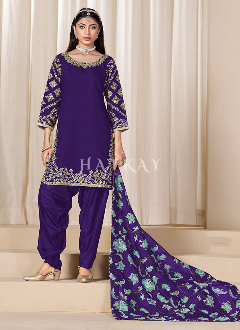 Purple Punjabi Suit