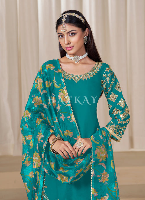 Turquoise Punjabi Suit In Canada
