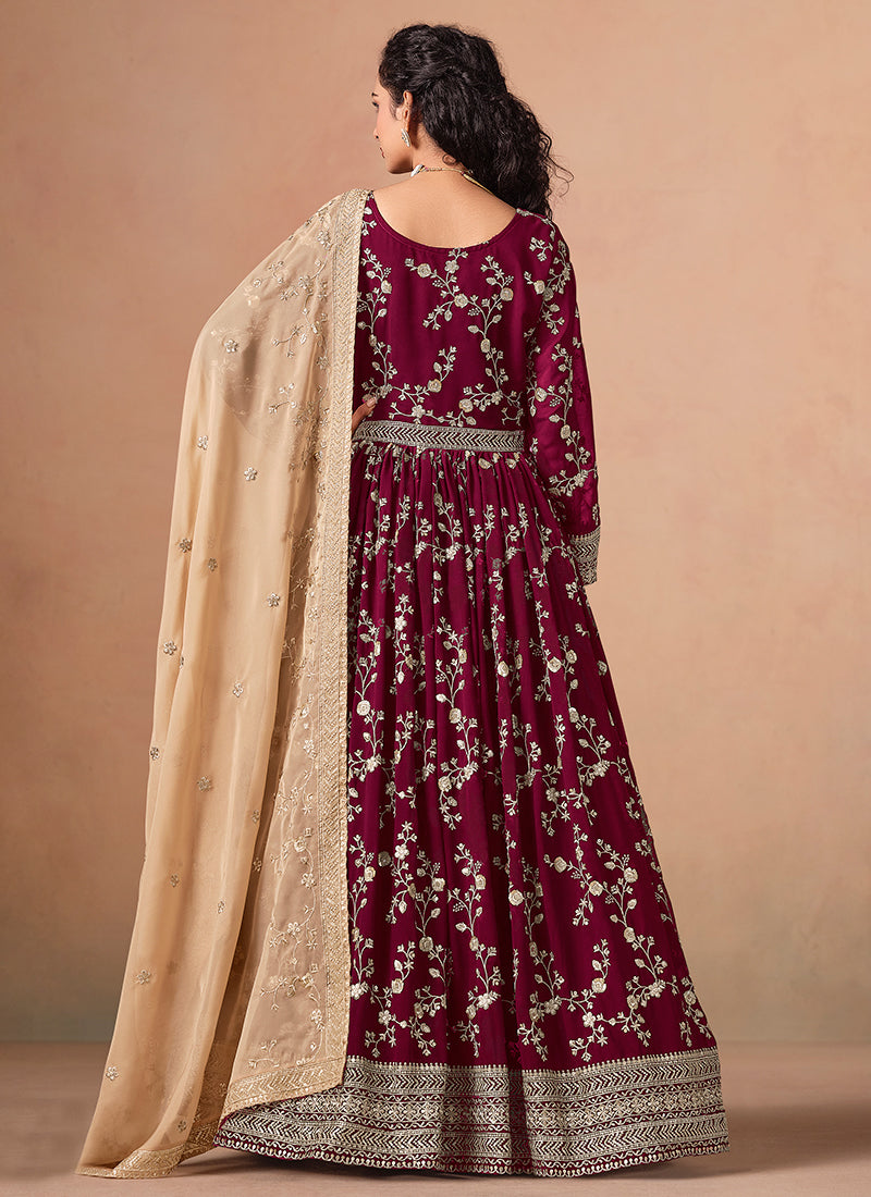 Bridal Red Embroidery Anarkali Suit