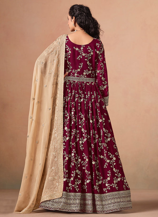 Bridal Red Embroidery Anarkali Suit