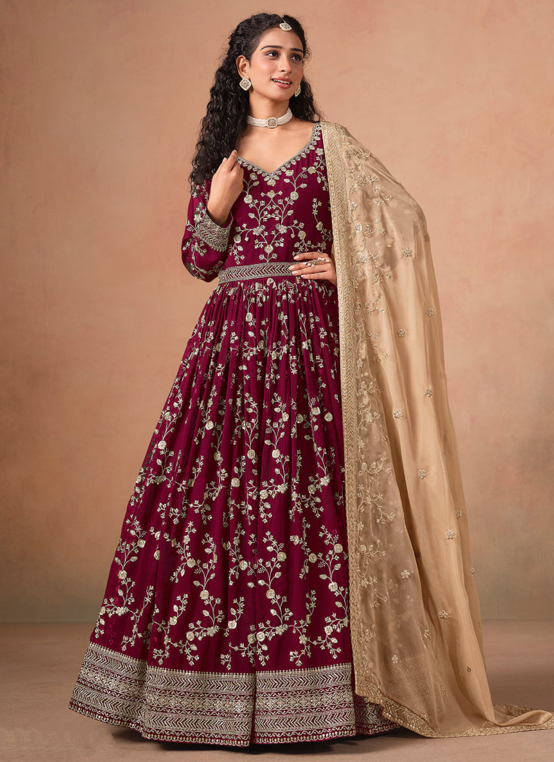 Bridal Red Embroidery Anarkali Suit