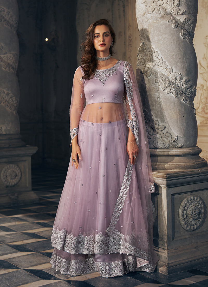 Roop – Blush Lilac Anarkali Lehenga Set