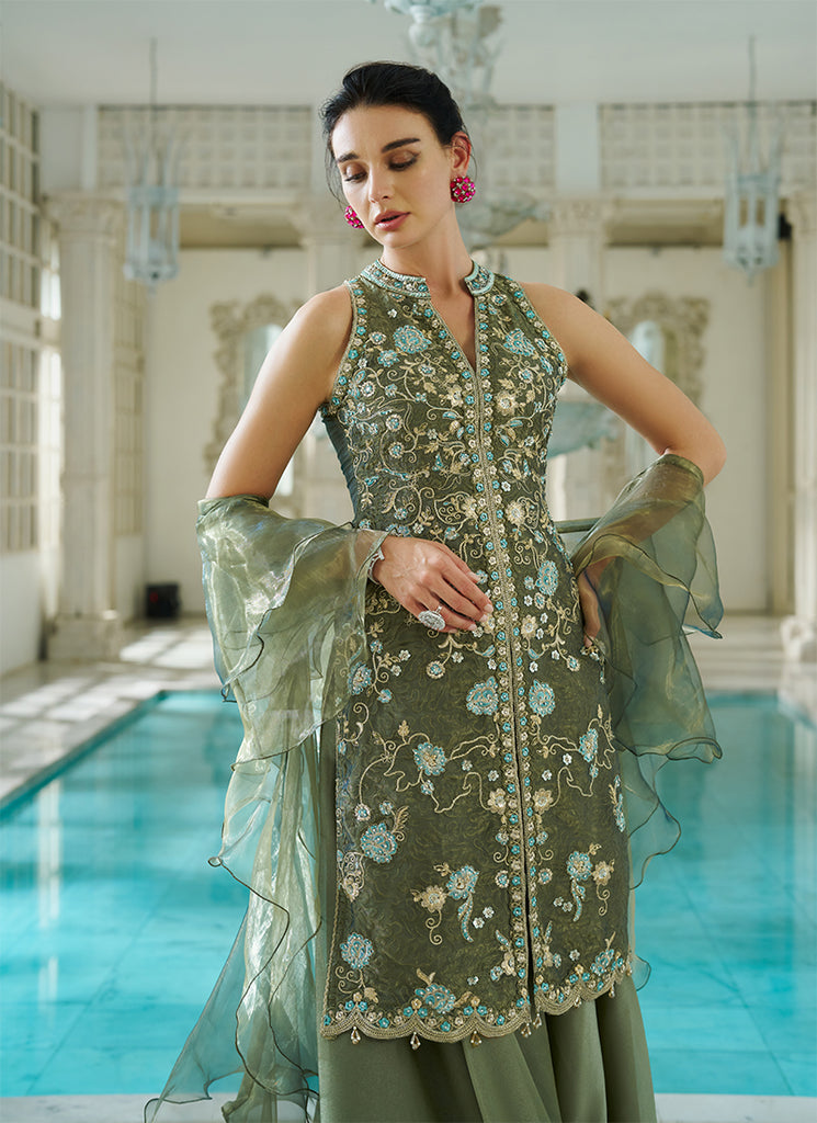 Buy Green Sharara Suits 