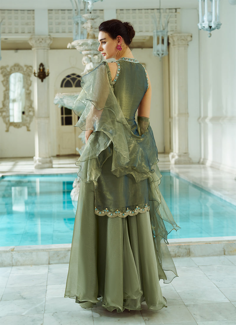 Shop Trendy Green Sharara Suits For Women
