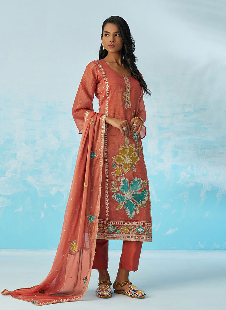 Shop Orange Pakistani Suit Online