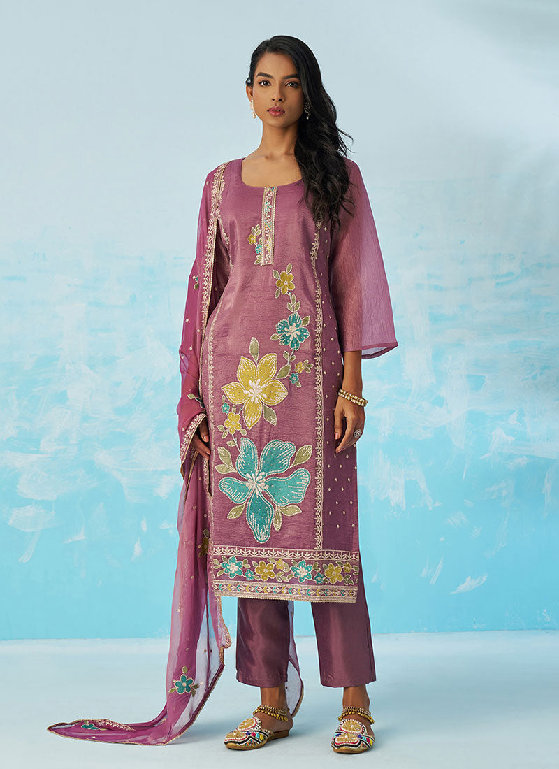 Shop Purple Pakistani Suit Online