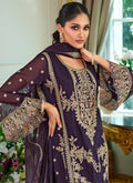 Buy Purple Pant Style Salwar Suit Online