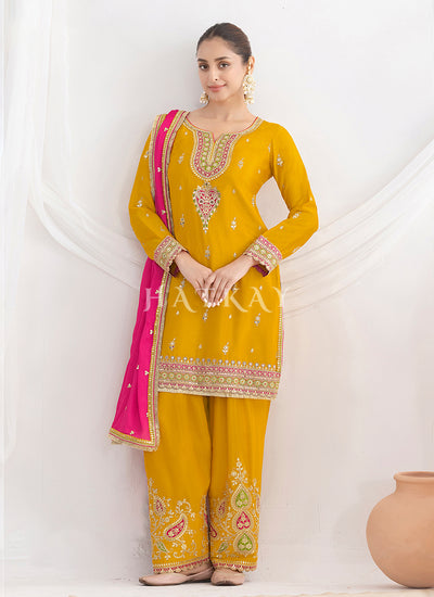 Shop Yellow Farshi Salwar Suit