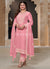 Soft Pink Embroidered Pant Style Salwar Suit