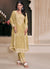 Golden Yellow Embroidered Pant Style Salwar Suit