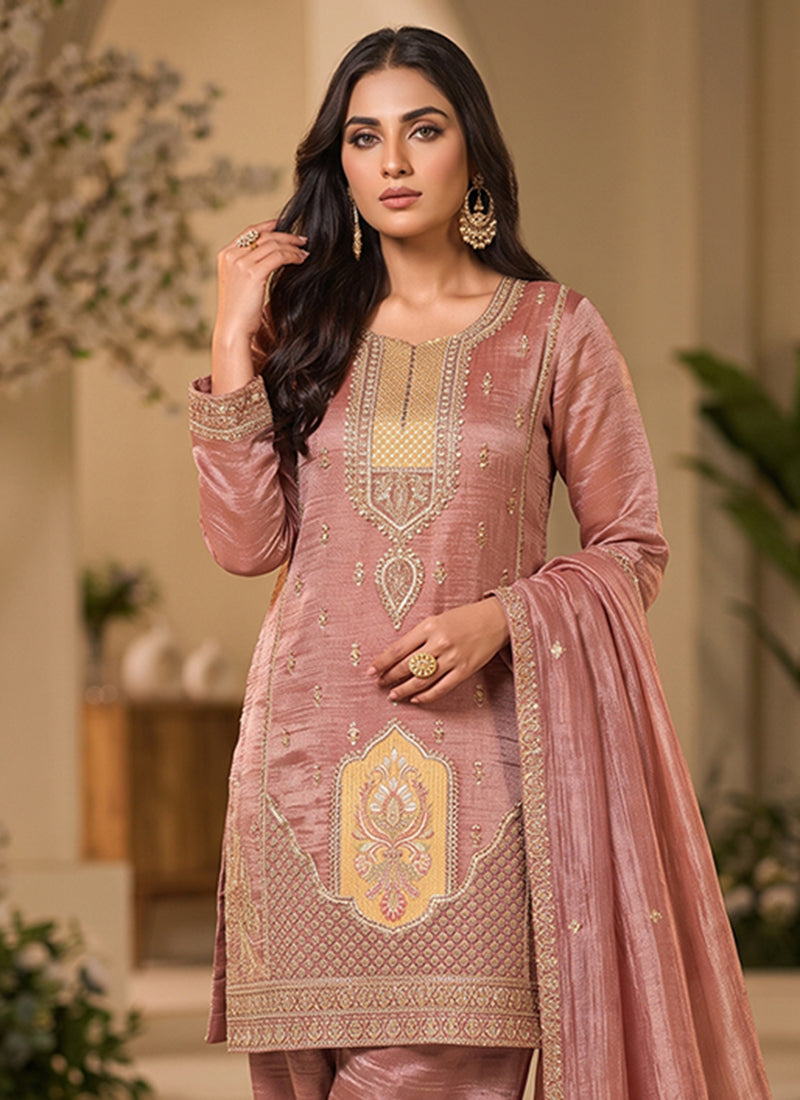 Buy Peach Salwar Kameez Suit In Australia