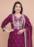 Buy Wine Salwar Suit In Canada