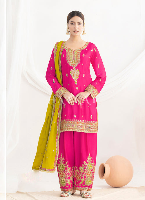 Shop Rani Pink Farshi Salwar Suit