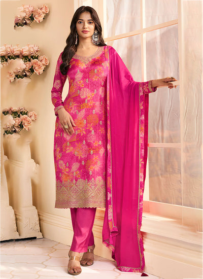 Shop Rani Pink Straight Salwar Suit