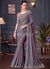 Purple And Pink Embroidery Designer Saree