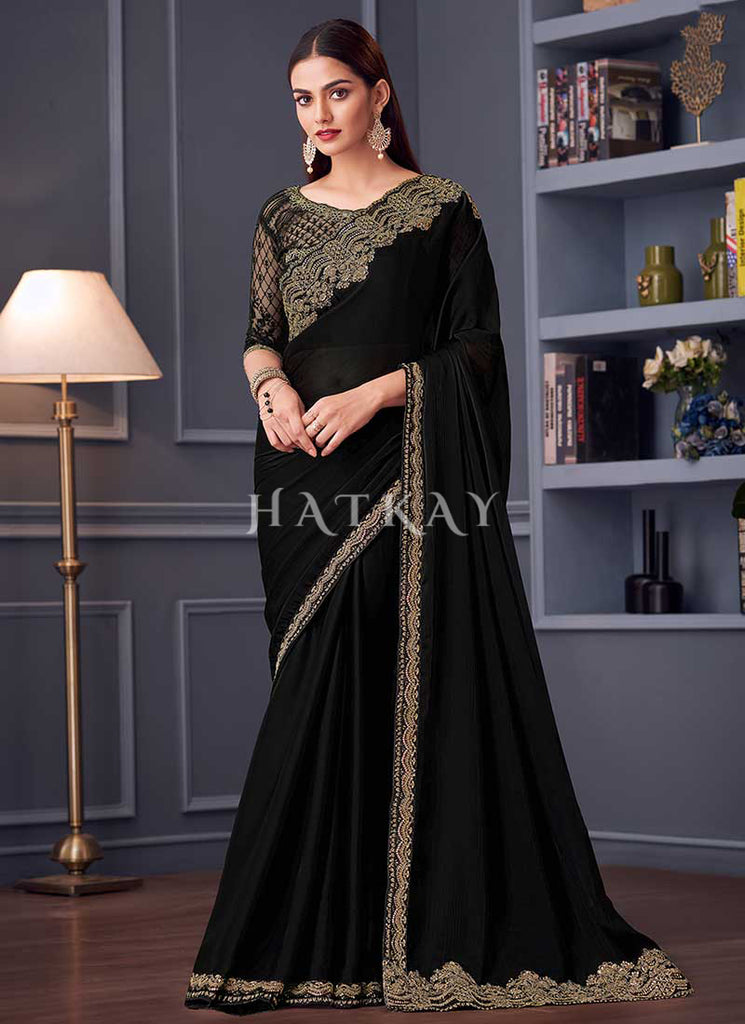 Shop Black Designer Saree | Hatkay Shop Black Designer Saree | Hatkay