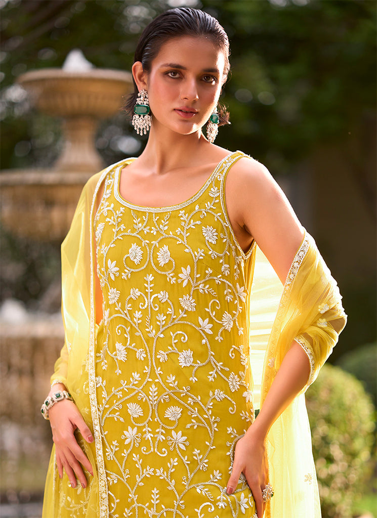 Shop Yellow Sharara Suit Online
