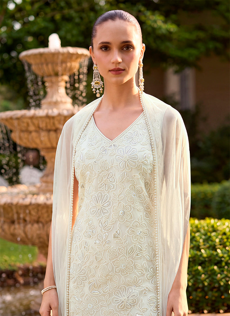 Shop Ivory Sharara Suit Online