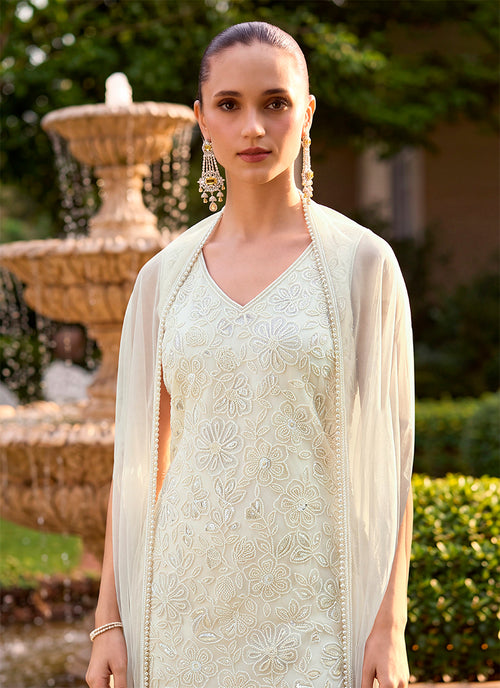 Shop Ivory Sharara Suit Online