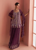 Buy Wine Purple Sharara Suit At Hatkay