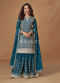 Turquoise Sharara Suit