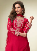 Buy Crimson Red Sharara Suit In USA