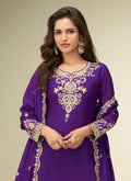Buy Deep Purple Sharara Suit In UK