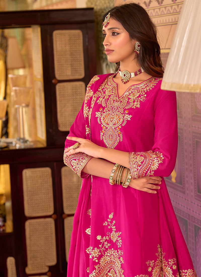 Shop Pink Sharara Suit Onlne