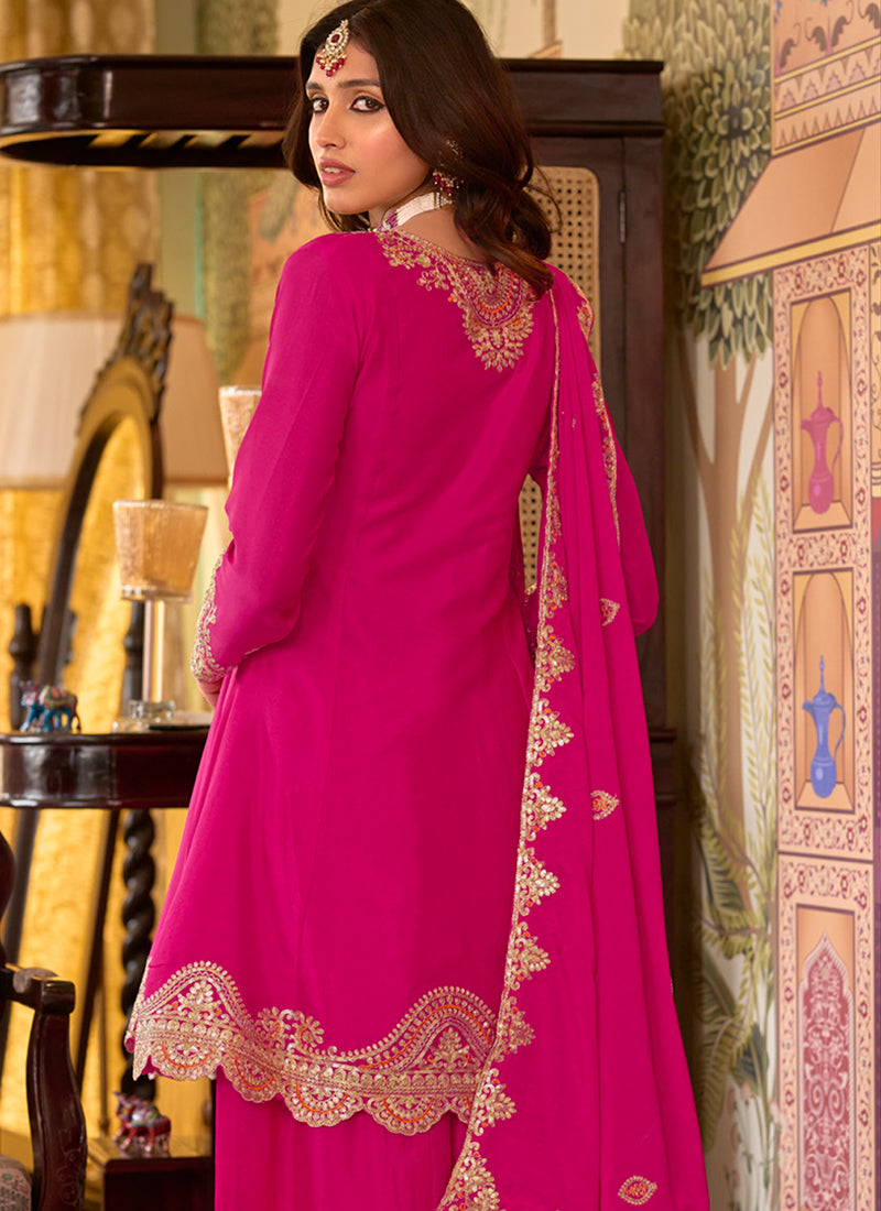 Buy Pink Festive Sharara Suit In USA