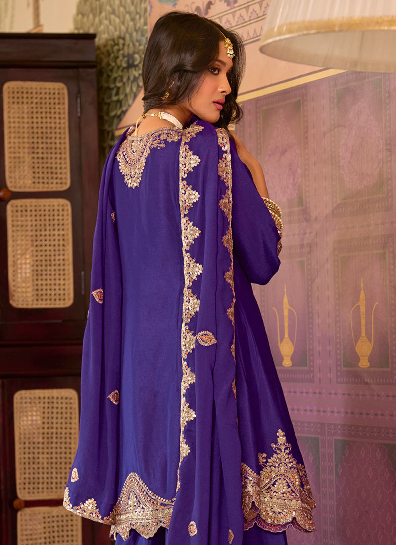 Buy Violet Festive Sharara Suit In Canada