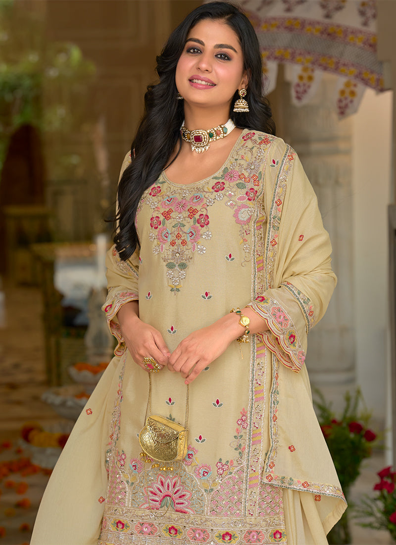 Buy Yellow Sharara Suit In UK
