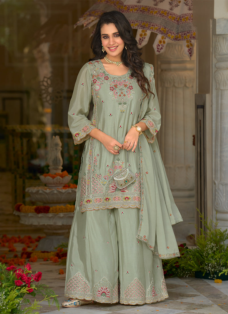 Buy Green Sharara Suit Online