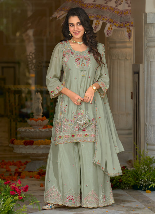 Buy Green Sharara Suit Online