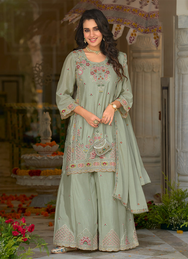 Buy Green Sharara Suit Online
