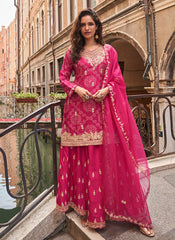 Shop Magenta Pink Sharara Suit
