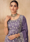 Buy Mauve Purple Sharara Suit In UK