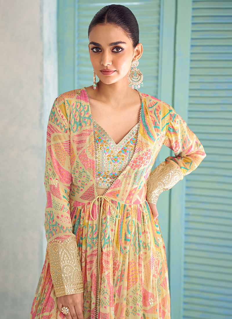 Buy Pista Green Sharara Suit In Canada