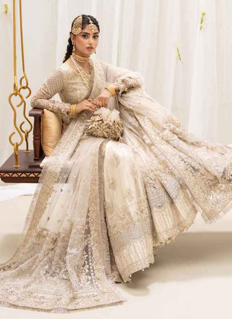 Buy Champagne Gold Embroiderey Net Sharara Suit Online | Hatkay Buy Champagne Gold Embroiderey Net Sharara Suit Online | Hatkay